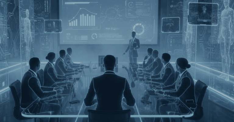 A team leader directing and managing a group of employees who work together to reach a goal, symbolizing effective leadership and coordinated team management